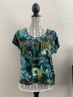 Chicos Abstract Print Tee